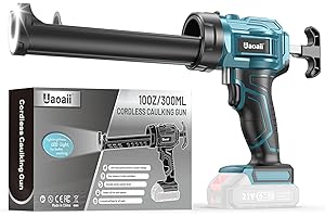 Uaoaii Pistolet à Silicone Electrique 21V, Pistolet à Cartouche à Vitesse Réglable, Pistolet Mastic Electrique Compatible avec les Makita-18V Batteries, Idéal pour Calfeutrer, Remplir, Scellage - Méc
