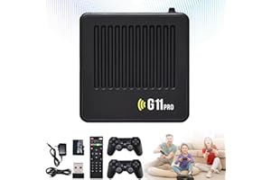 GLSAYZU Retrowave G11 Pro, Retrowave G11 Pro Game Box 4K, Retrowave Game Box Retro Game Console, 100,000 Retro Games with 4 Wireless Dual Controllers (2 Handles (128G))