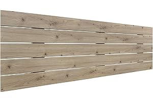 DHOME Cabecero de Madera reciclada DM Estilo Palet Horizontal Cama Palets Herrajes incluidos (135x46 Palet 5, Roble)