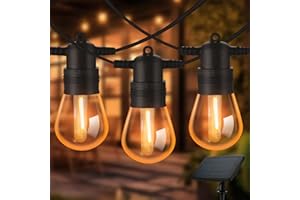 OxyLED Guirnalda Luces Exterior Solar 15M, Guirnaldas Luminosas Solar de Exterior con 15+1Bombilla de Repuesto para Jardín, Terraza, Patio, Exterior, Navidad