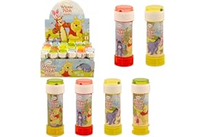 Henbrandt 6 x WINNIE THE POOH BUBBLES Kids Party Bag Fillers Childrens summer toy outdoor