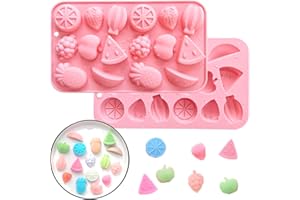 Orapink Molde para frutas de verano, 1 pieza, 16 huecos, molde de silicona, molde de fruta, chocolate, cubitos de hielo, caramelos, molde de gelatina, molde para frutas de verano.