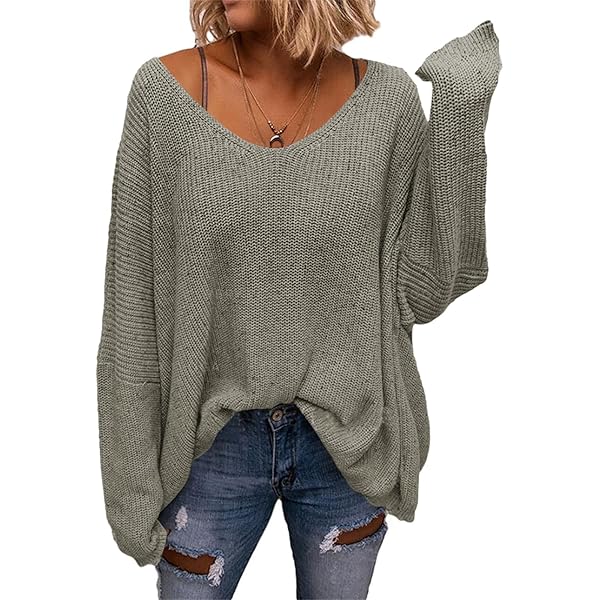 Imily Bela Damespullover met ronde hals, lange mouwen, gebreide trui, blouse, sweatshirt, bovenstuk, top, shirt, Kaki, S Imily Bela Damespullover met ronde hals, lange mouwen, gebreide trui, blouse, sweatshirt, bovenstuk, top, shirt, Kaki, S