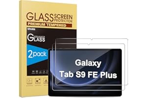SPARIN 2 Pièces Protection Écran en Verre Trempé pour Samsung Galaxy Tab S9 FE Plus 12,4 pouces, Film vitre Protection écran, HD Clair Transparent- Dureté 9H Glass