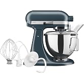 KitchenAid Classic 4.3L 10-Speed Dough Mixer with Soft Start Shovel, Hook and Rod, Planetary Action, 59 Contact Points, Blue