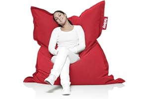 Fatboy Stonewashed - Pouf per interni in cotone, per adulti e bambini, 180 x 140 cm, colore: rosso