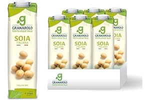 Granarolo, Bevanda di Soia da 1 Litro, 6 Confezioni di Bevanda Vegetale UHT a Base di Soia, 100% Made in Italy, Alto Contenuto di Proteine, Senza Zuccheri Aggiunti, Senza Lattosio