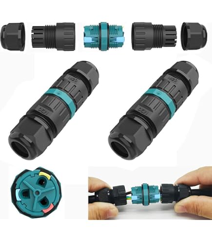Conector Estanco IP68 De 5 Pines - Para Cable 9-14mm, Impermeable, Para Iluminación Exterior Y Proyectos
