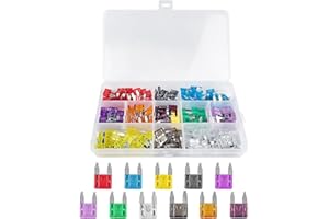 Gvolatee 160 Pcs Mini Boite Fusible Voiture, Fusible À Lame Enfichable avec Extracteurs de Fusibles, Boîte Rangement, Auto Fuse pour RV, Camion, Moto (2A 3A 5A 7.5A 10A 15A 20A 25A 30A 35A 40A)