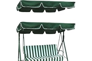 RUILONGHAI Porch Swing Canopy Replacement, Swing Chair Canopy Replacement, 3 Seater Garden Swing Seat Canopy, Hammock Sun Shade, Swing Chair Top Hammock Porch Top, Swings Canopy