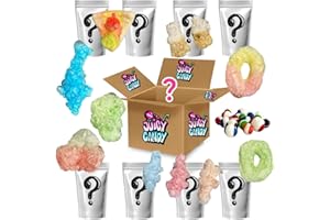 JUICY CANDY Freeze Dried Candy Box | Gefriergetrocknete Süßigkeiten Box | Gefriergetrocknete Süßigkeiten (8 Tüten)