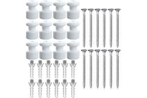 OKH OASHISU 12 piezas aisladores para cables trenzados, aisladores de porcelana para instalación con cable trenzado textil, aislante de porcelana, Blanco brillante, Ø18 mm, aisladores de cerámica