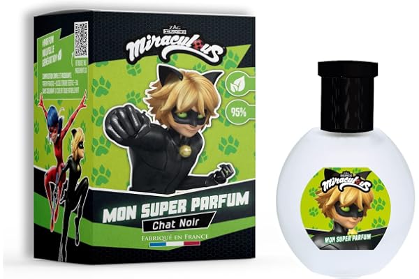 MIRACULOUS Eau de Toilette Chat Noir enfant garçon 30ml parfum senteur Hespéridé-Boisé Fabriqué en France