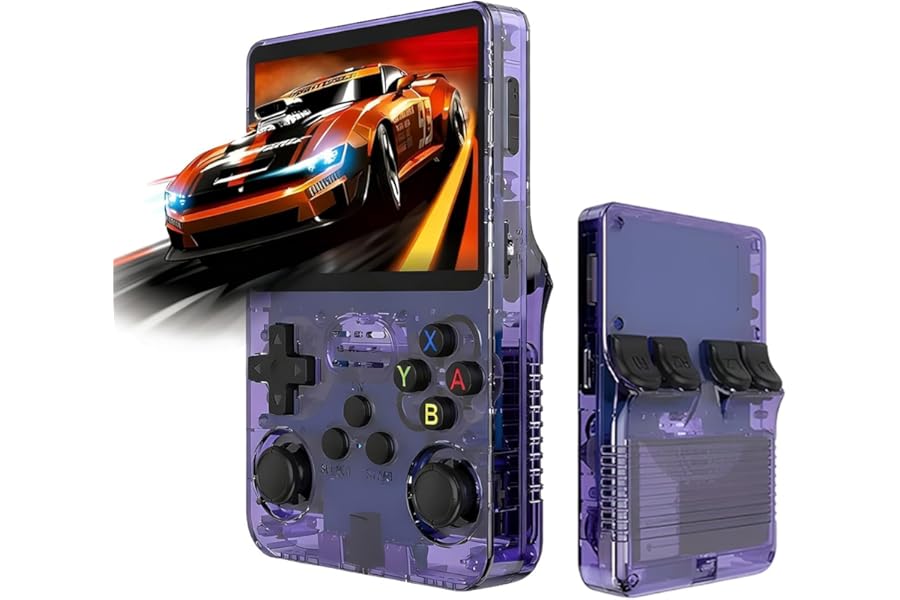 Deluisho R36S Retro Handheld Game Console, Retro Games Console, 3.5 Inch IPS Screen 640 X 480 HD Pixels Retro Handheld Gaming Console, XXGB TF Card 20,000 Retro Games, Multiple Emulators Supported