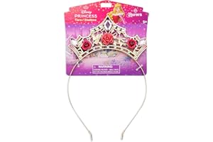 Disney Store Official Diadème Aurore pour Enfants, La Belle au Bois Dormant, Accessoire de déguisement avec Finition dorée, Roses et Strass