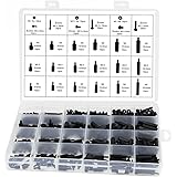 HSEAMALL M2 M2.5 M3 Nylon Hex Spacers Standoffs Screws Nuts Assorted Kit,360-Pack