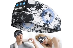 LC-dolida Słuchawki do Spania Bluetooth 5.4, opaska na czoło, maska do Spania, Odtwarzanie 15 h,ładowanie USB-C,Lekkie słuchawki Sportowe do treningu,Joggingu,Jogi,Podróży