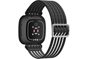 Osinaga Compatible avec Fitbit Versa 4, Bracelet en Nylon Tissé Respirant pour Fitbit Versa 4/Fitbit Versa 3/Fitbit Sense 2/Fitbit Sense 2, Bracelet Sportif Respirant à Séchage Rapide