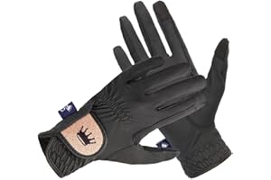 EQUESTRIAN QUEEN Bali Reithandschuhe Damen Jungen Reithandschuhe Kinder Mädchen Handschuhe weiß Reiten Grip Reiter für Reitsport Damenreithandschuhe mit Glitzer