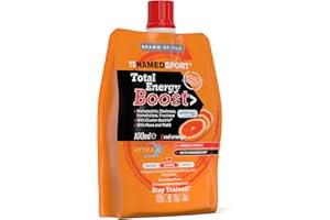 NAMEDSPORT SUPERFOOD NAMEDSPORT Total Energy Boost> Red Orange, Mix Energetico a base di Maltodestrine, Ideale per Sport Endurance, Aiuta a Contrastare Stanchezza e Affaticamento, Brand of Italy, 100 ml, Box da 18