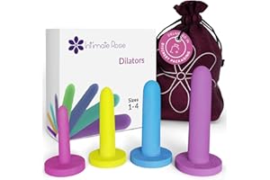 Intimate Rose Small 4-Pack Silicone Dilators for Women & Men, Sizes 1-4
