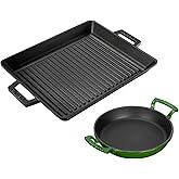 LAVA D&ouml;k&uuml;m Izgara Tava 26x32 & 20 cm Sahan Set - Ger&ccedil;ek Izgara Lezzeti Evde