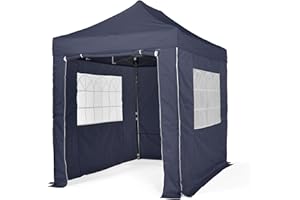 All Seasons Gazebos | 3x2m Pop Up Gazebo with 4 Side Walls & Accessory Pack | Heavy Duty, Fully Waterproof, High Grade Materials (Navy)