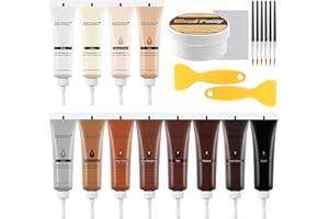 SEISSO Kit de Reparación de Muebles de Madera, Masilla para Reparación de Madera, Reparación de Agujeros, Rasguños, Grietas, Gubias en Carpintería