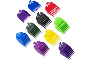 MUNSKT 10 peines profesionales para cortapelos de pelo, juego de accesorios de repuesto para corte de pelo, guía de varios tamaños para la mayoría de recortadoras