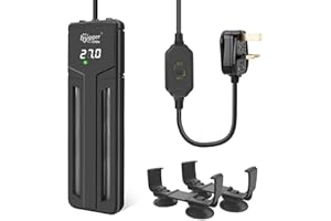 hygger Fish Tank Heater, 1200W Submersible Aquarium Heater with Intelligent LED Digital Display Thermostat Controller for 600-900L Freshwater Saltwater Tank