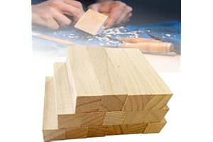 YIPUETERNITY 15pcs Basswood Carving Blocks, 10cm Whittling Wood Carving Blocks, Unfinished Natural Wooden Blocks for Carving Hobby Whittler Art Sculpturing Craft Printing