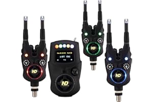 ‎NEW DIRECTION TACKLE New Direction Tackle Bissanzeiger K9s 3+1 Set | Funk | Smart Link | App Steuerung | Receiver mit Display | Halo Nightlight | Snag Ears