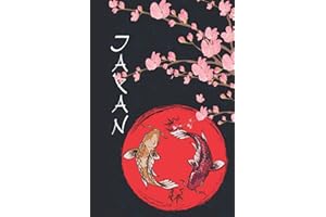 Notebook Japan: 6" x 9" Notebook journal - 120 pages Koi Fish Chinese Koi Carp Fish with bamboo Graphic koi fish animal kawaii Japanophile Lucky Cat -Maneki neko