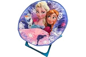 just4baby Sedia pieghevole per bambini, motivo: Anna Elsa, motivo: luna, colore: viola
