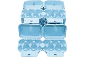 HOMECENTRE Home Centre Egg Boxes Trays 40 Pieces Box Holds 6 Eggs Recyclable Biodegradable Cardboard Blue