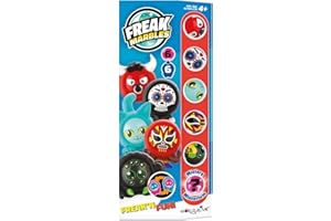 Freak Marbles 2218460 Totem Pack Red, Collectable Marbles, Set of 6, Includes Rare Surprise Marbles, Marbles for Collecting, Mixing, Swapping and Playing for Children from 4 Years, German Edition