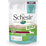 Schesir BIO, Alimento Completo Umido per Cani Cuccioli, Patè di Pollo Selezionato senza Cereali - 16 bustine dal 85g (1,36kg 