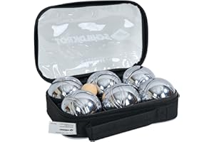 ‎SCHILDKRÖT Schildkröt Boule, Boccia, Petanque Set, 2 x 3 Steel Balls, 1 x Target Ball with Spacer, in Resealable Carry Bag
