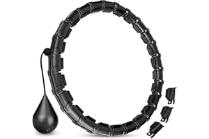 ZEALBEA FOCUS Smart Hula Hoop Fitness Hula Hoop with Ball Smart Hula Ring Hoops Weighted Hula Circle 24 Detachable Fitness Ring with 360 Degree Auto-Spinning Ball Gymnastics Adult Fitness