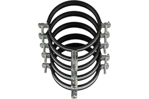 DUTCH ENVIRONMENT CORPORATION DEC Pack 5 Abrazaderas metálicas para tubo, metálica Isofonicas | abrazadera de acero | grandes diámetros | abrazadera para pared tubos con tornillo (5, 100mm)