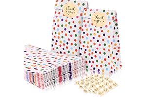 FLINTRONIC Torba na prezent, papierowa, w stylu slash, imprezowa, z uroczymi naklejkami, na imprezę dla dzieci, na uroczystości, baby shower, urodziny, Halloween, Boże Narodzenie, 25 szt.