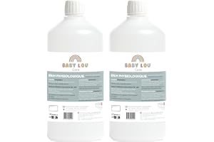 BABYLOU CARE | Fysiologiskt serumflaska 2x1L | NaCl 0,9 % | Tillverkad i Frankrike | Tvätta näspassarna