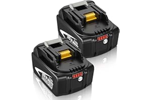 Moticett 2 pezzi 5,5 Ah BL1860B per Makita 18 V Batteria compatibile per Makita Batteria BL1860B BL1850B BL1840B BL1830B BL1820 BL1815 BL1825 BL1835 BL1845 194205-3 194309-1 LXT-400 (2 pezzi 5,5 Ah)