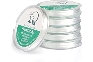Naler 1mm Clear Elastic Thread Stretchy Elastic For Bracelet Making Bracelet Clear Elastic For Jewellery Making Elastic Stretchy Beading Threads Jewellery Making,6 Rolls x 10M