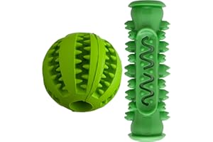 Emporium Pets Dog Dental Chew Toy With Rubber Dental Ball, Dog Toy, Dog Teeth Cleaning, Dog Chew Toy, Dog Toothbrush Toy, Dog Teeth Cleaning Products, Dog Treat Toys