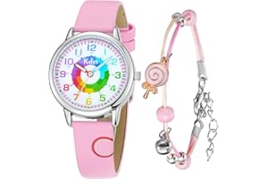 KDM Montre Enfant Montres Bracelet Montre Fille Design Sport Étanche Mignonne Dessin Animé Montres Quartz Cuir Mode Cadeau Montres Elégantes pour Les Enfants Garçons Filles