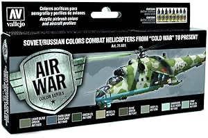 Vallejo Model Air Set 71601 Soviet/Russian colors Combat Helicopters post WWII to present (8)