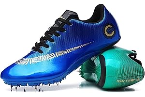 ZLZNX WellingA Athlétisme Athlétisme Chaussures Spikes,Unisexe Sport Chaussures De Course Longues Pointes De Saut Sprint Cross Country Clou Sneaker Baskets antidérapantes