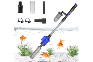 YAASIER Limpiador de Grava para Acuario, Limpiador Eléctrico Acuario Aspiradora eléctrica para acuario sifón grava para acuarios, cambio de agua filtro de suciedad y arena, Aspirador Automático para Acuario