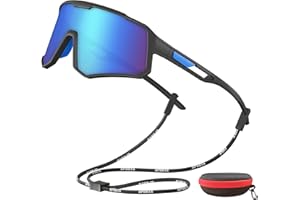 DUKZURA Cycling Glasses for Men Women Youth Polarized Sports Sunglasses UV400 Protection TR90 Superlight Frame Glasses for Cycling Running Fishing Baseball Hiking Sunglasses